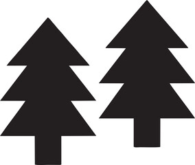 tree icon symbol image vector, illustration of the tree botany in black image