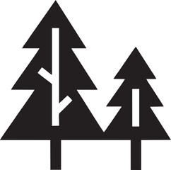 tree icon symbol image vector, illustration of the tree botany in black image