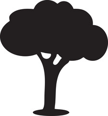 tree icon symbol image vector, illustration of the tree botany in black image