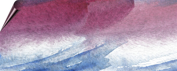 unique background design of paint splashes and brush strokes with transparent media and page curl