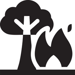 tree icon symbol image vector, illustration of the tree botany in black image