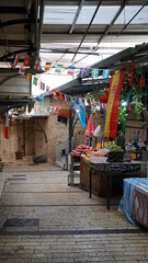 The Old City Market in Nazareth in Israel