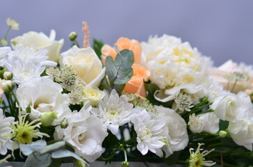 Wedding decoration with fresh flowers