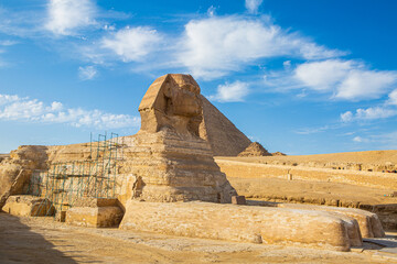 sphinx and pyramid