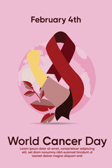 Obraz premium Banner World Cancer Day 