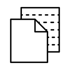 Paper Isolated Silhouette Solid Line Icon with paper, craft, haberdashery, hobby, sewing, textiles Infographic Simple Vector Illustration