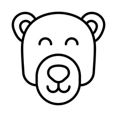 Bear Isolated Silhouette Solid Line Icon with bear, adventure, camping, nature, outdoors, wilderness Infographic Simple Vector Illustration