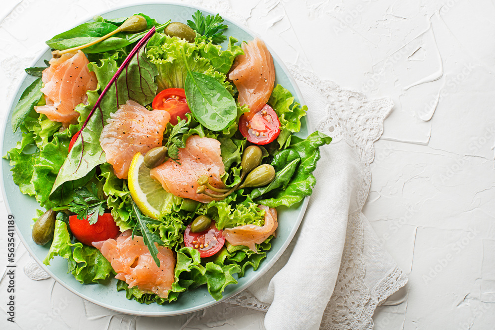 Canvas Prints Salad smoked salmon