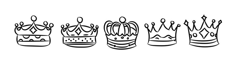 Doodle crowns various style