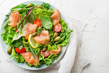 Salad smoked salmon