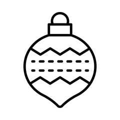 Bauble Isolated Silhouette Solid Line Icon with bauble, christmas, christmas-ornament, festivity, merry-christmas, xmas Infographic Simple Vector Illustration