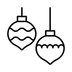Christmas-Ornament Isolated Silhouette Solid Line Icon with christmas-ornament, christmas, festivity, merry-christmas, new-year, xmas Infographic Simple Vector Illustration