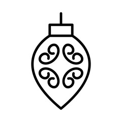 Christmas-Ornament Isolated Silhouette Solid Line Icon with christmas-ornament, christmas, festive, merry-christmas, new-year, xmas Infographic Simple Vector Illustration