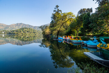Naukuchiatal lake located in Bhimlal, Uttarakhand 