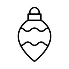 Christmas Isolated Silhouette Solid Line Icon with christmas, baubles, christmas-decorations, december, festive, ornaments Infographic Simple Vector Illustration