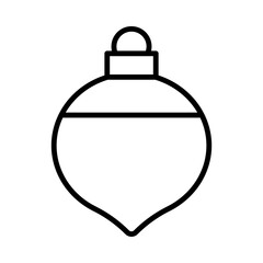Bauble Isolated Silhouette Solid Line Icon with bauble, chirstmas-tree, christmas, christmas-decoration, festive, ornament Infographic Simple Vector Illustration