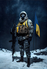 Generative AI Illustration of Soldiers in Ukraine war