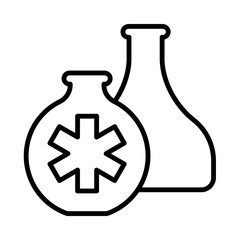 Medication Isolated Silhouette Solid Line Icon with medication, doctor, health, medical, medicine, science Infographic Simple Vector Illustration