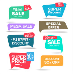 Sale stickers and tags collection vector illustration 