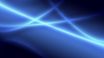 Fototapeta premium Abstract creative laser light beam on gradient dark blue background illustration.