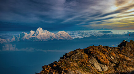 sunrise over the mountains