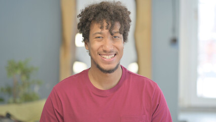 Portrait of African Man Shaking Head in Approval