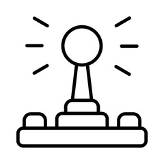 Joystick Isolated Silhouette Solid Line Icon with joystick, arcade, computer-game, controller, game, gaming Infographic Simple Vector Illustration