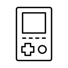 Gameboy Isolated Silhouette Solid Line Icon with gameboy, 90s, computer-game, electronics, game, gaming Infographic Simple Vector Illustration