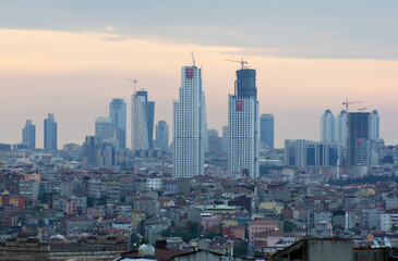 Fototapeta na wymiar Istanbul and Skyscrapers