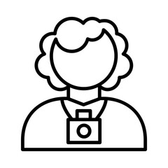 Tourism Isolated Silhouette Solid Line Icon with tourism, assistant, holiday, tourist, travel-agent, vacation Infographic Simple Vector Illustration