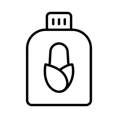 Corn-Syrup Isolated Silhouette Solid Line Icon with corn-syrup, corn, farm, farming, produce, wheat Infographic Simple Vector Illustration