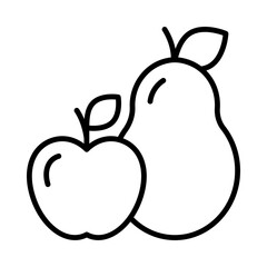 Apple Isolated Silhouette Solid Line Icon with apple, farm, farming, fruit, pears, produce Infographic Simple Vector Illustration