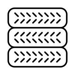 Tires Isolated Silhouette Solid Line Icon with tires, cars, mechanic, racecourse, traffic, transport Infographic Simple Vector Illustration