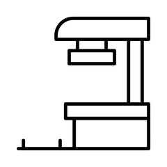 Platform Isolated Silhouette Solid Line Icon with platform, overground, rail, train, train-station, transport Infographic Simple Vector Illustration