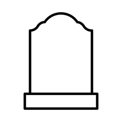 Grave Isolated Silhouette Solid Line Icon with grave, death, gravestone, graveyard, head-stone, religion Infographic Simple Vector Illustration