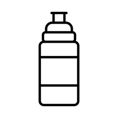 Water-Bottle Isolated Silhouette Solid Line Icon with water-bottle, drink-bottle, exercise, fitness, gym, workout Infographic Simple Vector Illustration