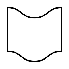 Banner Isolated Silhouette Solid Line Icon with banner, 2d, geometry, maths, shape, shapes Infographic Simple Vector Illustration