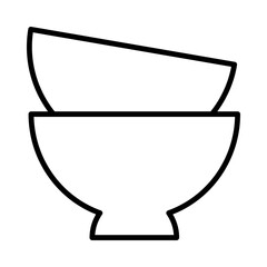 Bowl Isolated Silhouette Solid Line Icon with bowl, cooking, food, health, kitchen, nutrition Infographic Simple Vector Illustration