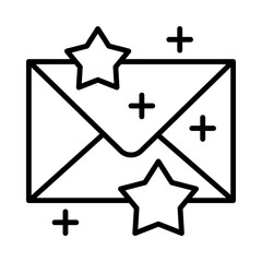 Email Isolated Silhouette Solid Line Icon with email, edm, influencer, newsletter, social, social-media Infographic Simple Vector Illustration