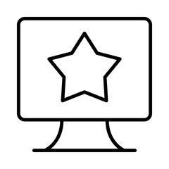 Favourite Isolated Silhouette Solid Line Icon with favourite, blog, blogger, marketing, social-media, star Infographic Simple Vector Illustration