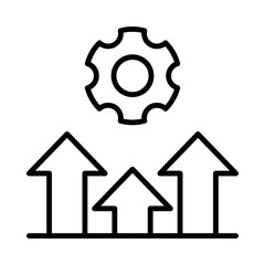 Settings Isolated Silhouette Solid Line Icon with settings, analytics, blogger, engagement, influencer, social-media Infographic Simple Vector Illustration