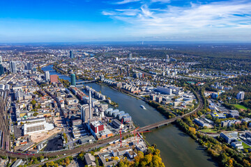 Obraz premium Frankfurt am Main aus der Luft
