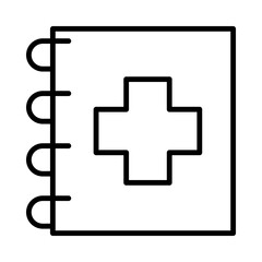 Health-Records Isolated Silhouette Solid Line Icon with health-records, book, health, hospital, medical, medicine Infographic Simple Vector Illustration
