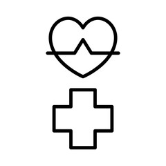 Cardiologist Isolated Silhouette Solid Line Icon with cardiologist, health, healthcare, heart, medical, medicine Infographic Simple Vector Illustration