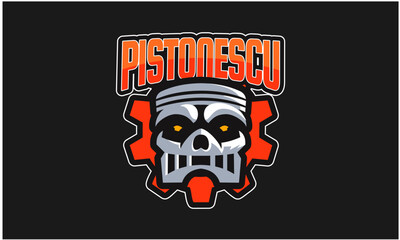 skull e sport logo design