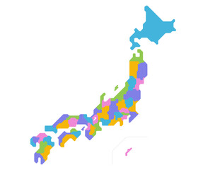 日本地図　県別