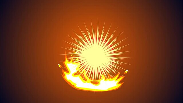 abstract fire explosion background and 2d animation, explosion effect, fire burst, explode, dangerous