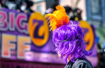 New Orleans, LA - February 9, 2016: Mr Big Zulu float along Mardi Gras Parade through the city...