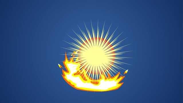 abstract fire explosion background and 2d animation, explosion effect, fire burst, explode, dangerous