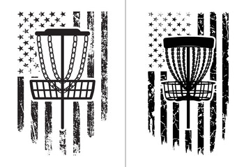 USA Flag Disc Golf Design